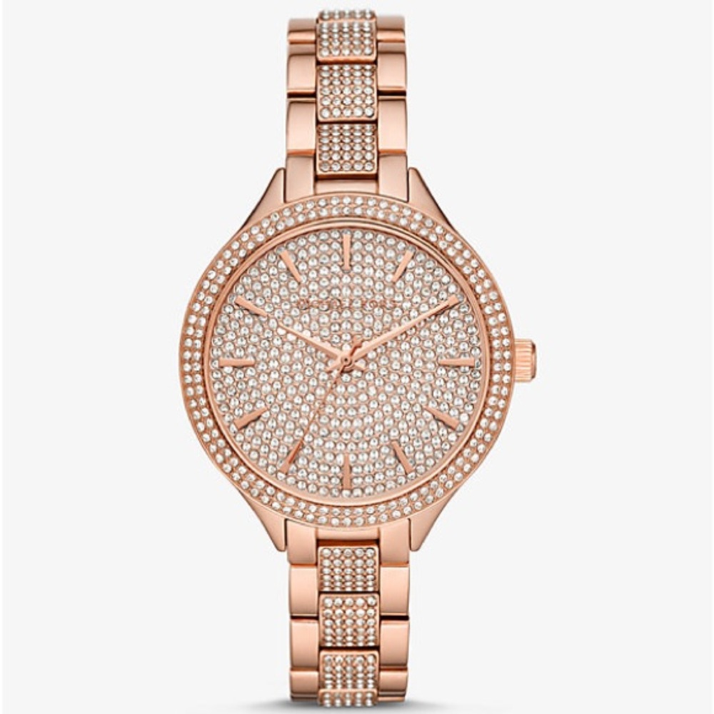Michael Kors Pave Rose Gold watch. Used. Pictures do not do it justice - Picture 3 of 3